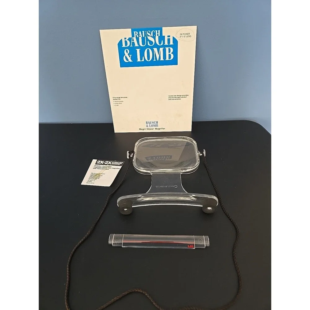 Baush And Lomb Magnifier 2x Acrylic Light Weight Break Resistant Needlepoint USA